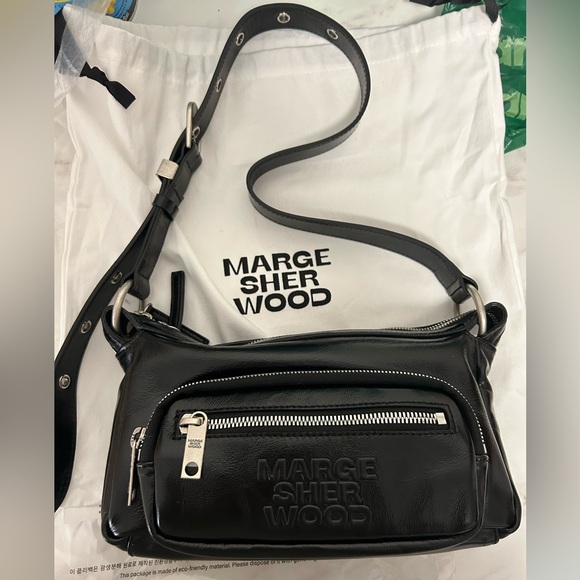 Marge Sherwood Outpocket Hobo Mini (black glossy plain) - Picture 7 of 16